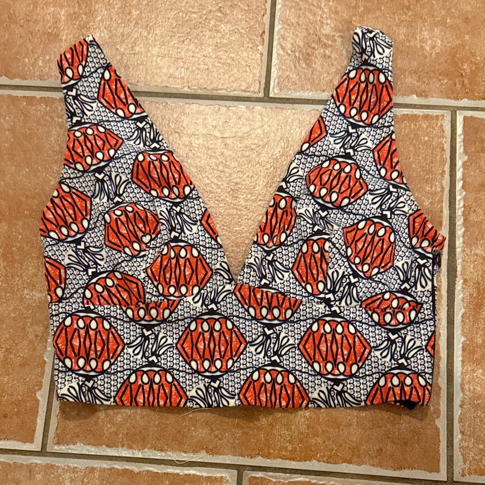 Vibrant Patterned Crop Top